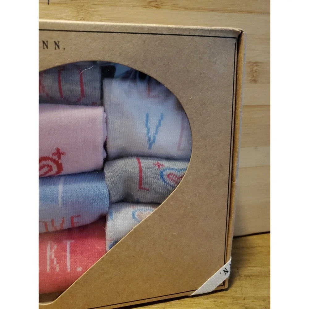 New Rae Dunn Girls Ankle Socks Pack of 10 Sock‎ Size 6.5-7 Shoe 9-13 Multicolor